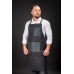 BARISTA APRON, BARMAN, WAITER, BARBER WITH COTTON CHEST + POCKETS AND NATURAL-UNISEX LEATHER STRAPS